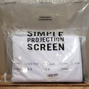 Simple Projection Screen 100 Inch